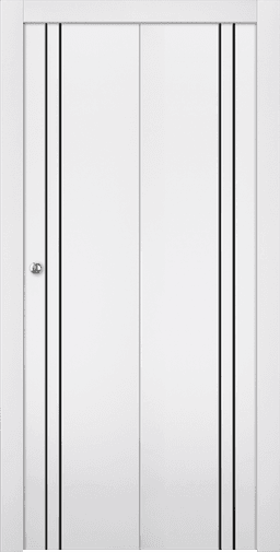 SMART PRO 2V BLACK POLAR WHITE BI-FOLD DOORS BELLDINNI MODERN INTERIOR DOOR - 1