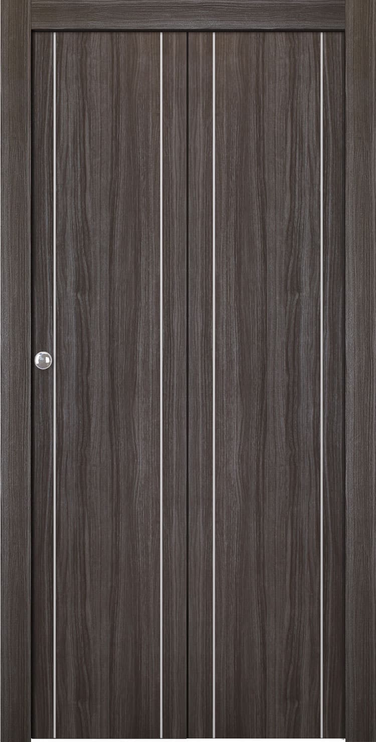 UNICA 2U GRAY OAK BI-FOLD BELLDINNI MODERN INTERIOR DOOR - 1