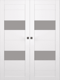 VITA VETRO SNOW WHITE DOUBLE MAGIC BELLDINNI MODERN INTERIOR DOOR - 1