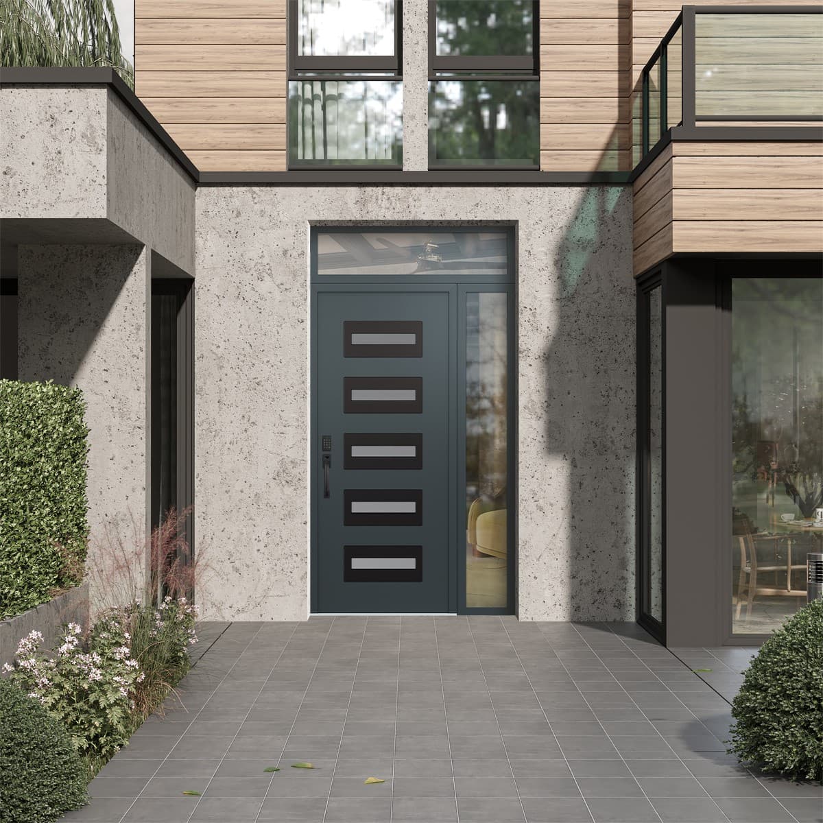 Modern Steel Front Door Diamond D4 - 8