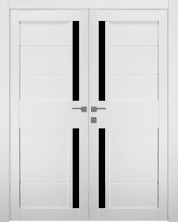 ESTA BLACK VETRO BIANCO NOBLE CLOSET DOORS BELLDINNI MODERN INTERIOR DOOR - 1