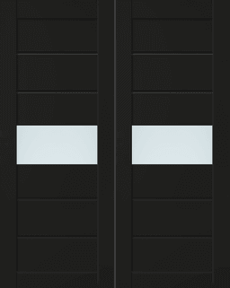 EDNA VETRO BLACK MATTE DOUBLE BI-FOLD BELLDINNI MODERN INTERIOR DOOR - 2
