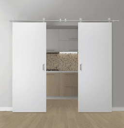 PALLADIO BIANCO NOBLE DOUBLE BARN DOORS BELLDINNI MODERN INTERIOR DOOR - 1