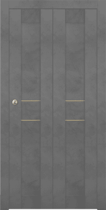 AVON 07 2HN GOLD DARK URBAN DOUBLE BI-FOLD BELLDINNI MODERN INTERIOR DOOR - 1