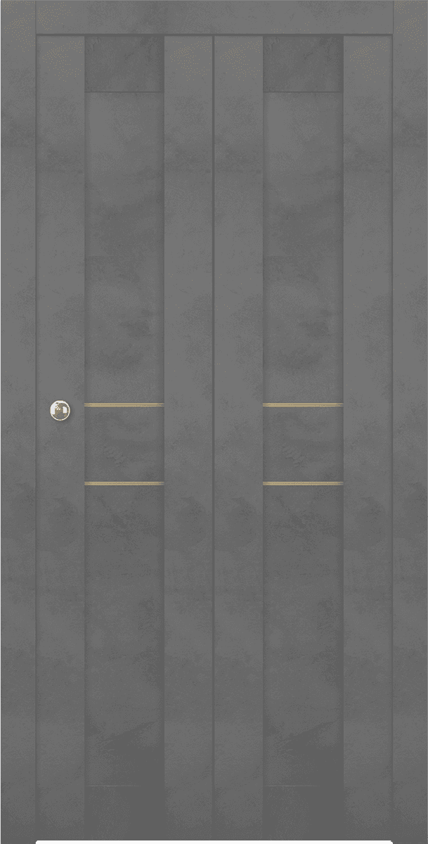 AVON 07 2HN GOLD DARK URBAN DOUBLE BI-FOLD BELLDINNI MODERN INTERIOR DOOR - 1