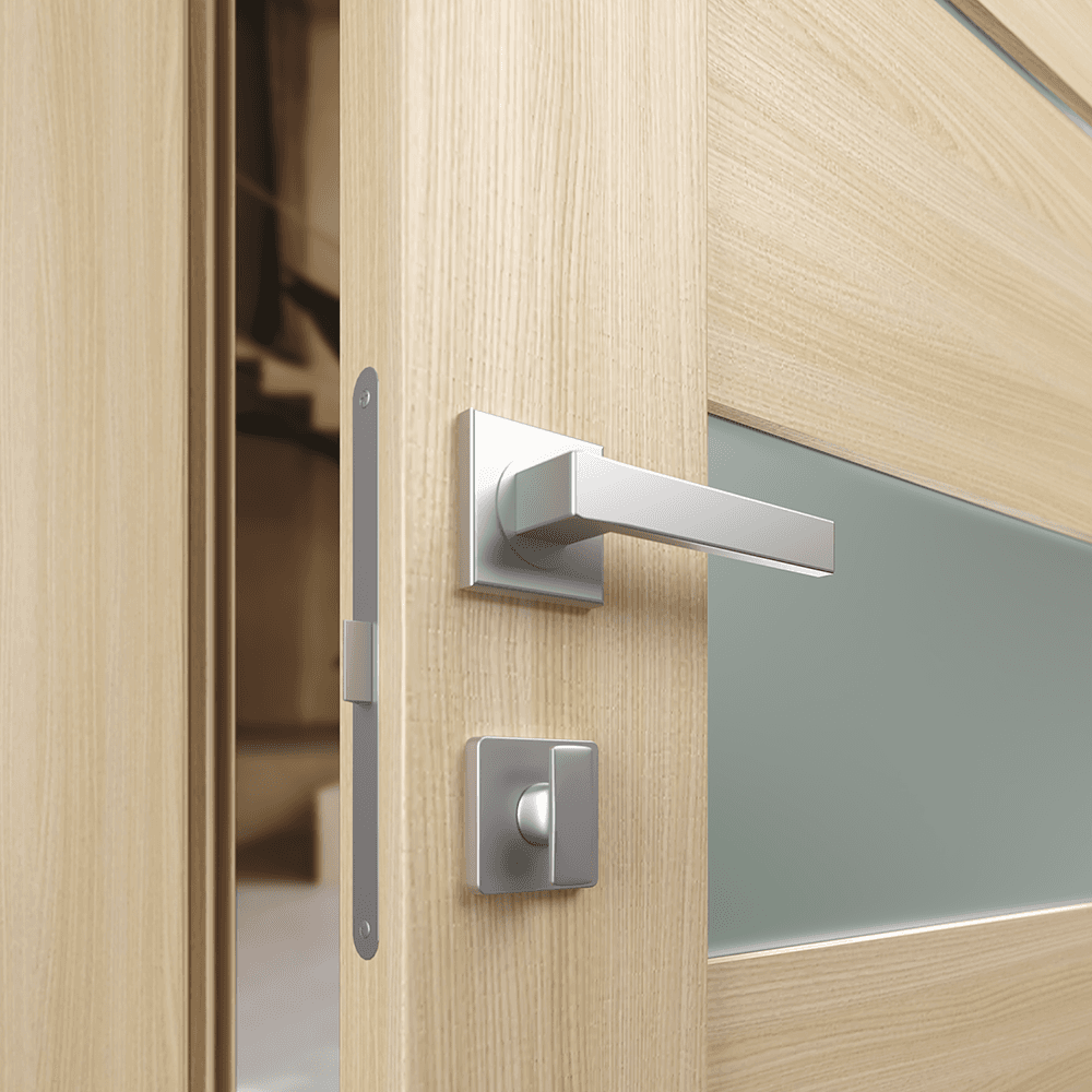 AVON 07-06 VETRO LOIRE ASH DOUBLE INVISIBLE METAL FRAME BELLDINNI MODERN INTERIOR DOOR - 3