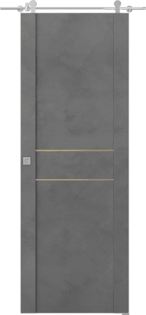 AVON 01 2HN GOLD DARK URBAN DOUBLE BARN BELLDINNI MODERN INTERIOR DOOR - 1