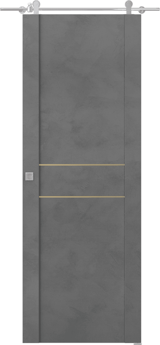 AVON 01 2HN GOLD DARK URBAN DOUBLE BARN BELLDINNI MODERN INTERIOR DOOR - 1