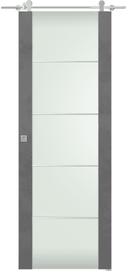 AVON 202 4H VETRO DARK URBAN DOUBLE BARN BELLDINNI MODERN INTERIOR DOOR - 1