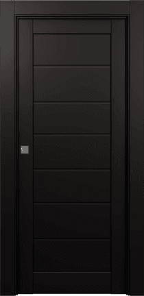 ALDA BLACK MATTE POCKET BELLDINNI MODERN INTERIOR DOOR - 1