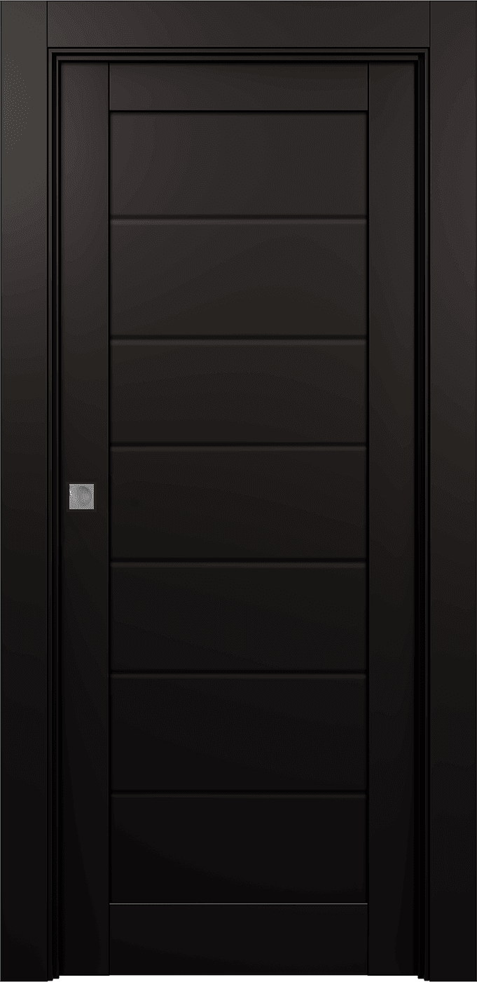 ALDA BLACK MATTE POCKET BELLDINNI MODERN INTERIOR DOOR - 1