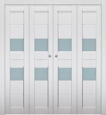 DESSA VETRO BIANCO NOBLE DOUBLE BI-FOLD BELLDINNI MODERN INTERIOR DOOR - 1