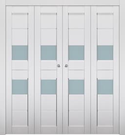 DESSA VETRO BIANCO NOBLE DOUBLE BI-FOLD BELLDINNI MODERN INTERIOR DOOR - 1