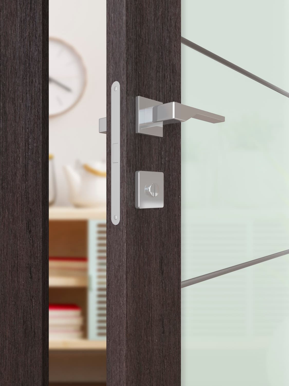 AVON 202 4H VETRO VERALINGA OAK DOUBLE INVISIBLE METAL FRAME BELLDINNI MODERN INTERIOR DOOR - 3