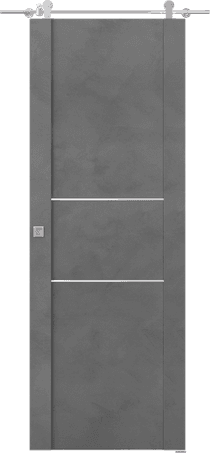 AVON 01 2H DARK URBAN DOUBLE BARN BELLDINNI MODERN INTERIOR DOOR - 1