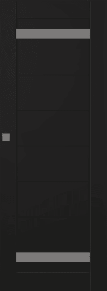 PERLA VETRO BLACK MATTE MAGIC BELLDINNI MODERN INTERIOR DOOR - 1