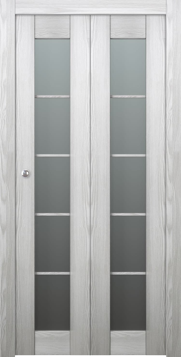 AVON 5 LITE VETRO RIBEIRA ASH BI-FOLD BELLDINNI MODERN INTERIOR DOOR - 1