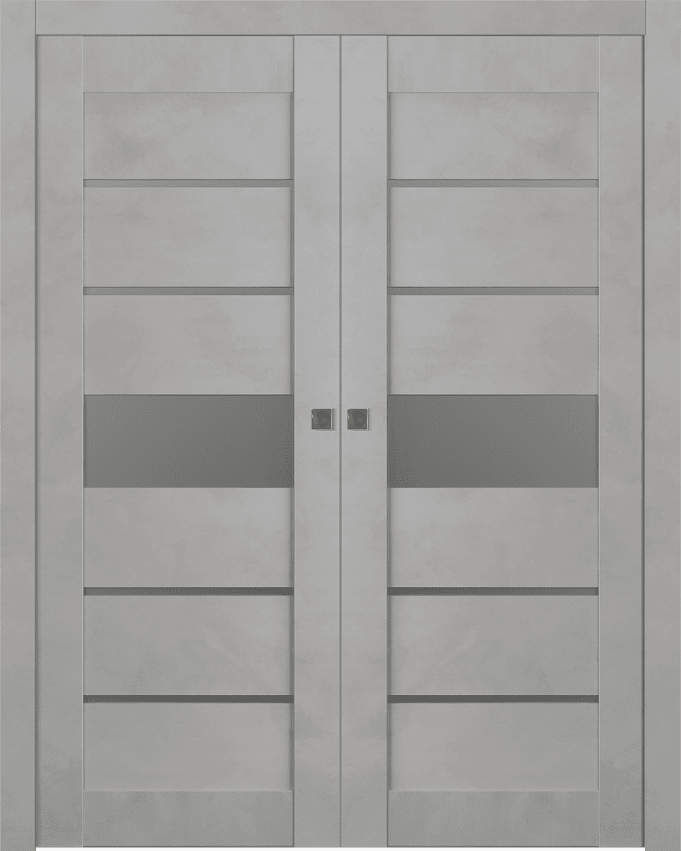 AVON 07-06 VETRO LIGHT URBAN DOUBLE POCKET BELLDINNI MODERN INTERIOR DOOR - 1