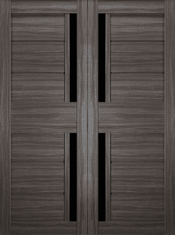ESTA BLACK VETRO GRAY OAK DOUBLE BARN BELLDINNI MODERN INTERIOR DOOR - 2