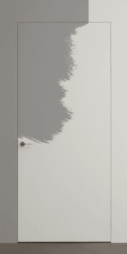 Primed Door Painting Frameless Belldinni Modern Interior Door - 1