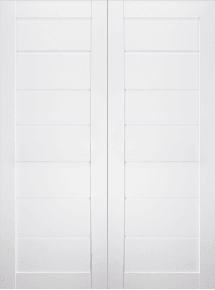 ALDA BIANCO NOBLE DOUBLE BARN BELLDINNI MODERN INTERIOR DOOR - 2