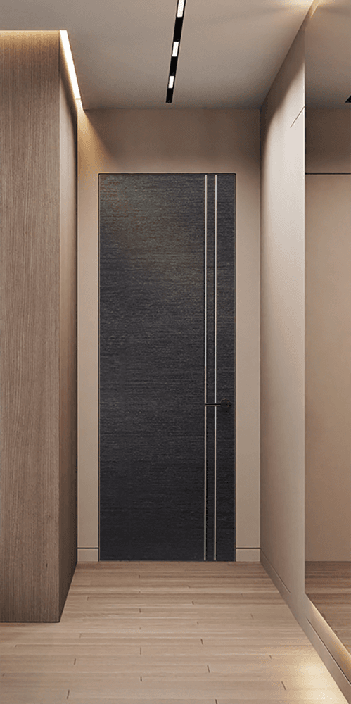 AVANTI 2V BLACK APRICOT DOUBLE INVISIBLE METAL FRAME BELLDINNI MODERN INTERIOR DOOR - 2