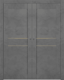 AVON 07 2HN GOLD DARK URBAN DOUBLE POCKET BELLDINNI MODERN INTERIOR DOOR - 1