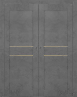 AVON 07 2HN GOLD DARK URBAN DOUBLE POCKET BELLDINNI MODERN INTERIOR DOOR - 1