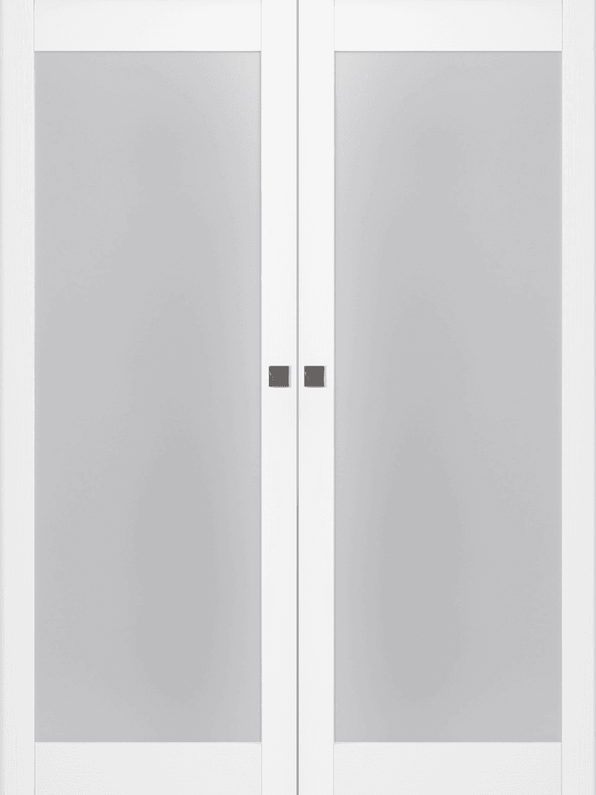 PALLADIO 207 VETRO BIANCO NOBLE DOUBLE MAGIC BELLDINNI MODERN INTERIOR DOOR - 1