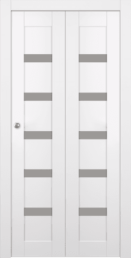 LEORA VETRO SNOW WHITE BI-FOLD BELLDINNI MODERN INTERIOR DOOR - 1