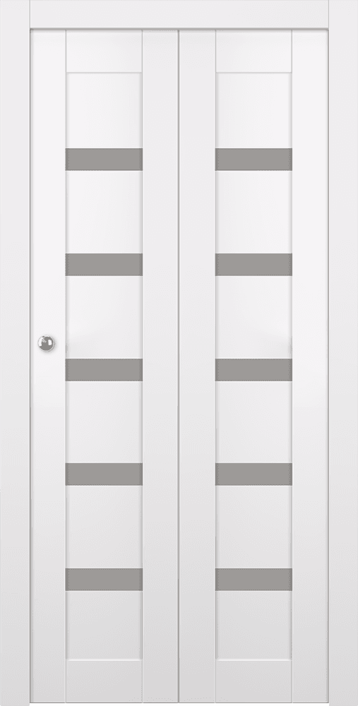 LEORA VETRO SNOW WHITE BI-FOLD BELLDINNI MODERN INTERIOR DOOR - 1