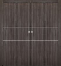 PALLADIO 2H GRAY OAK DOUBLE BI-FOLD BELLDINNI MODERN INTERIOR DOOR - 1