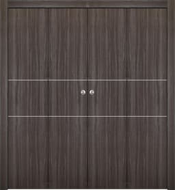 PALLADIO 2H GRAY OAK DOUBLE BI-FOLD BELLDINNI MODERN INTERIOR DOOR - 1