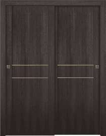 AVON 01 2HN GOLD VERALINGA OAK BYPASS DOORS BELLDINNI MODERN INTERIOR DOOR - 1