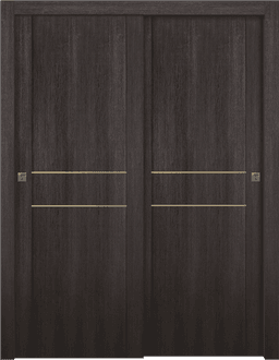 AVON 01 2HN GOLD VERALINGA OAK BYPASS DOORS BELLDINNI MODERN INTERIOR DOOR - 1