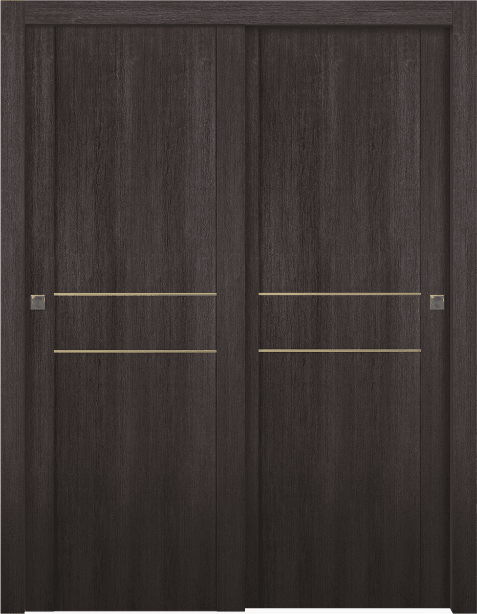 AVON 01 2HN GOLD VERALINGA OAK BYPASS DOORS BELLDINNI MODERN INTERIOR DOOR - 1