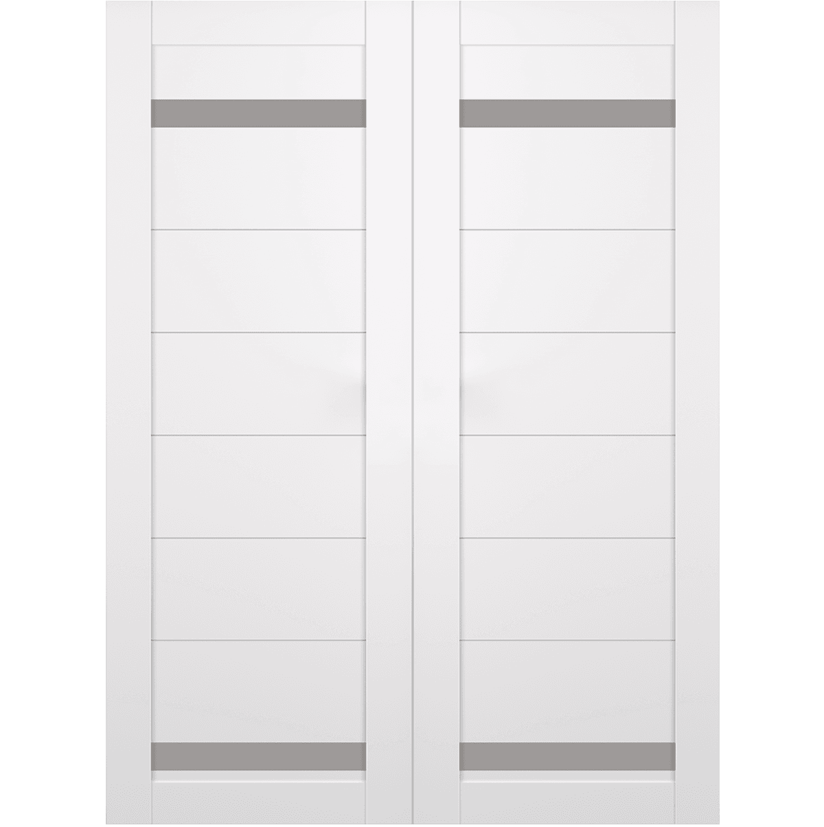 PERLA VETRO SNOW WHITE BYPASS BELLDINNI MODERN INTERIOR DOOR - 2