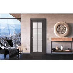 AVANTI 10 LITE VETRO BLACK APRICOT SWING BELLDINNI MODERN INTERIOR DOOR - 2