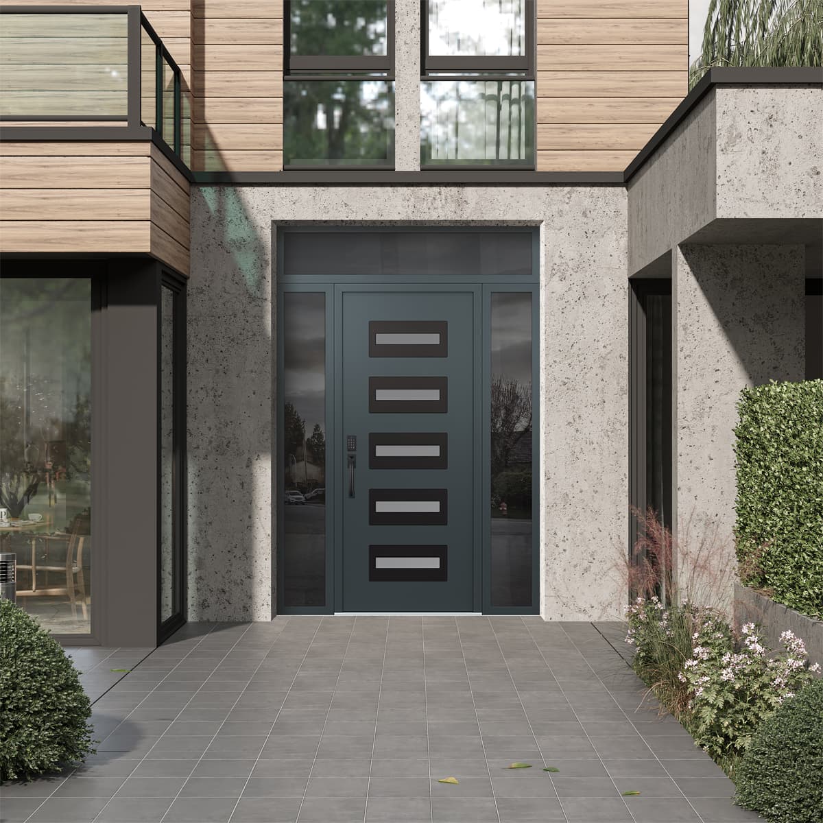 Modern Steel Front Door Diamond D4 - 10