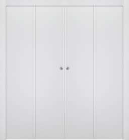PALLADIO BIANCO NOBLE DOUBLE BI-FOLD DOORS BELLDINNI MODERN INTERIOR DOOR - 1