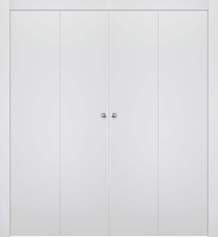 PALLADIO BIANCO NOBLE DOUBLE BI-FOLD DOORS BELLDINNI MODERN INTERIOR DOOR - 1