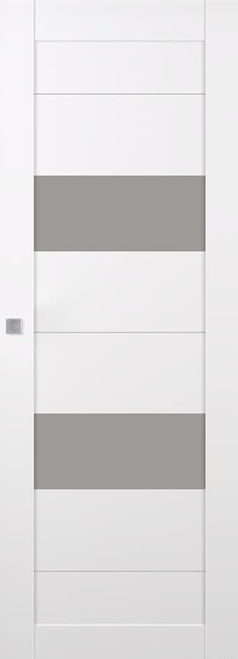 BERTA VETRO SNOW WHITE MAGIC BELLDINNI MODERN INTERIOR DOOR - 1