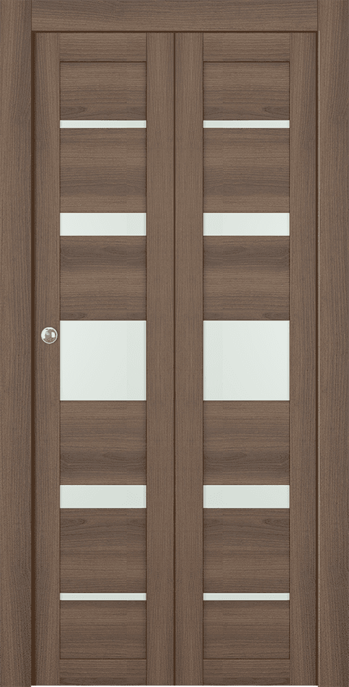 AVON 07-03 VETRO PECAN NUTWOOD BI-FOLD DOORS BELLDINNI MODERN INTERIOR DOOR - 1