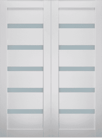 LEORA VETRO BIANCO NOBLE DOUBLE BI-FOLD BELLDINNI MODERN INTERIOR DOOR - 2