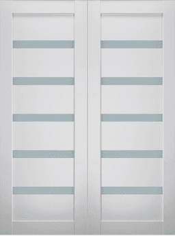 LEORA VETRO BIANCO NOBLE DOUBLE BI-FOLD BELLDINNI MODERN INTERIOR DOOR - 2