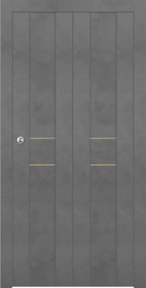 AVON 01 2HN GOLD DARK URBAN BI-FOLD BELLDINNI MODERN INTERIOR DOOR - 1
