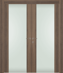 AVON 202 VETRO PECAN NUTWOOD DOUBLE DOORS BELLDINNI MODERN INTERIOR DOOR - 1