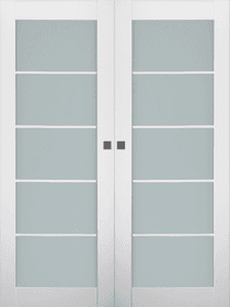 SMART PRO 5 LITE VETRO POLAR WHITE DOUBLE MAGIC BELLDINNI MODERN INTERIOR DOOR - 1