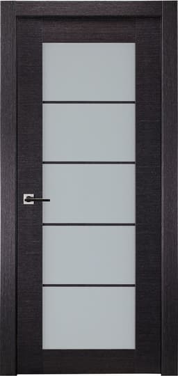 AVANTI 5 LITE VETRO BLACK APRICOT SWING BELLDINNI MODERN INTERIOR DOOR - 1