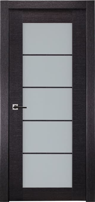 AVANTI 5 LITE VETRO BLACK APRICOT SWING BELLDINNI MODERN INTERIOR DOOR